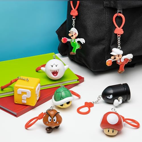 Super Mario Figure Hangers Mystery Blind Bag, Assorted Clip-On Characters, 24 Count3