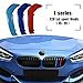 KKUFOO Grilles de radiateur Avant de Voiture 3 Pièces ABS pour F20 F21 F40 Série 1 E87 E82 E81 E88 Voiture Course Grille Bande Garniture Clip M Puissance Performance Accessoires