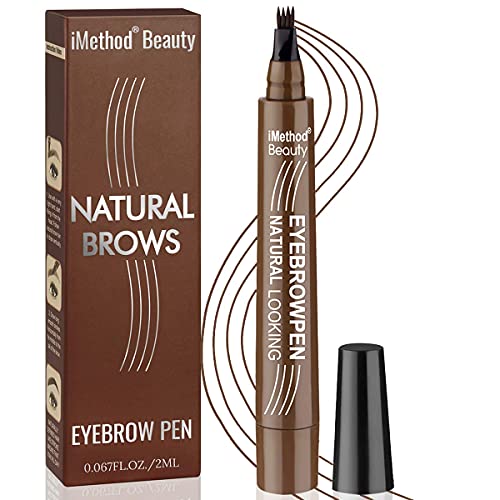 iMethod Eyebrow Pen – Upgrade Eyebrow TattooPen, Eyebrow Makeup, Long Lasting, Waterproof and Smudge-proof, Black Brown