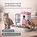 SNIFIT Automatic Dog Cat Feeder – 2-in-1 Cat Food and Water Bowl Set & Dog Food and Water Bowl Set, 800ml + 2.2L Pink