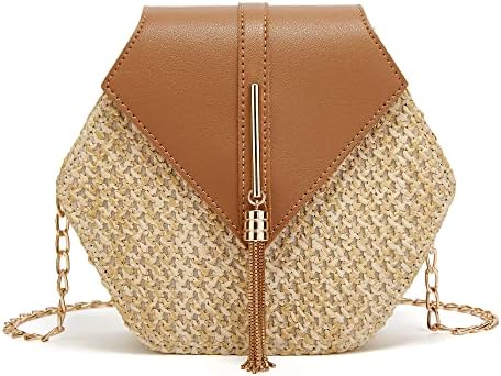 Crossbody Bags for Women Tassel Small Straw Beach Bag Satchel Bag Shoulder Bag Hobo Bags Purses Tote Handbag 2023