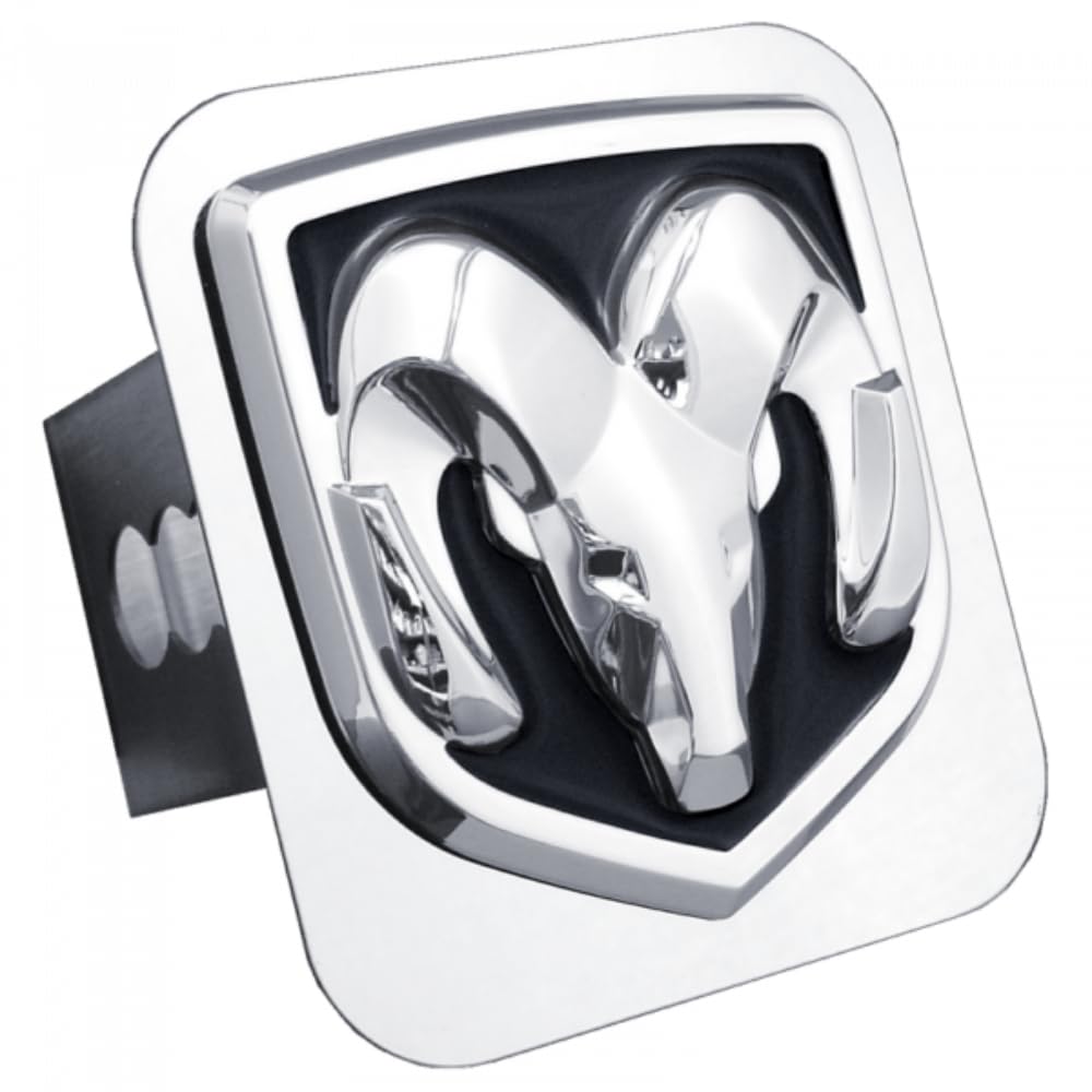 Au-Tomotive Gold Inc. Officially Licensed OEM Chrome Logo Trailer Hitch Plug for RAM