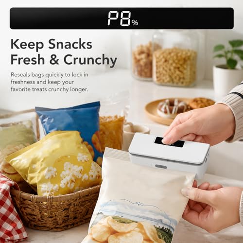 Scelleuse alimentaire rechargeable pour chips et sachets - 8