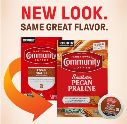 Image of Community Coffee Southern Pecan Praline K-Cups, Medium Roast, 10 Count (Pack of 1)