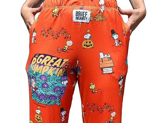 Snoopy Lounge Pajama Pants - Loose-Fit, Comfy, Halloween Wear - Snoopy Unisex Great Pumpkin Sleep Bottoms3