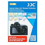 JJC Dedicated Tempered Glass Screen Protector Cover Shield for Canon PowerShot SX70 HS, SX60 HS Digital Camera, 0.3mm Ultra-Thin / 9H Hardness / 2.5D Round Edges