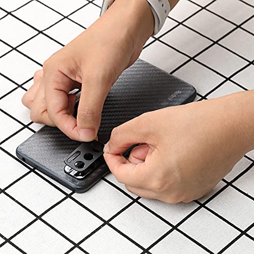 Ibywind Screen Protector For Redmi Note 10 5G/Poco M3 Pro 5G,With 2Pcs Tempered Glass,1Pc Camera Lens Protector,1Pc Backing Carbon Fiber Film [Fingerprint Reader,Easy To Install] #TOP3