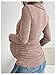 SweatyRocks Women's Maternity Shirts Wrap V Neck Long Sleeve Ruched Breastfeeding Nursing Top Dusty Pink Medium
