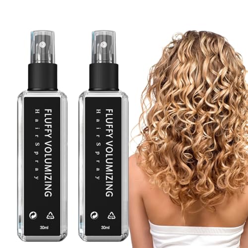 Spray Épaississant pour Cheveux Aux Protéines Végétales Naturelles, Spray Capillaire Volumisant Moelleux Pour Cheveux Fins, Gel Coiffant Magique, Non Gras Et Non Collant(30ML*2pcs)