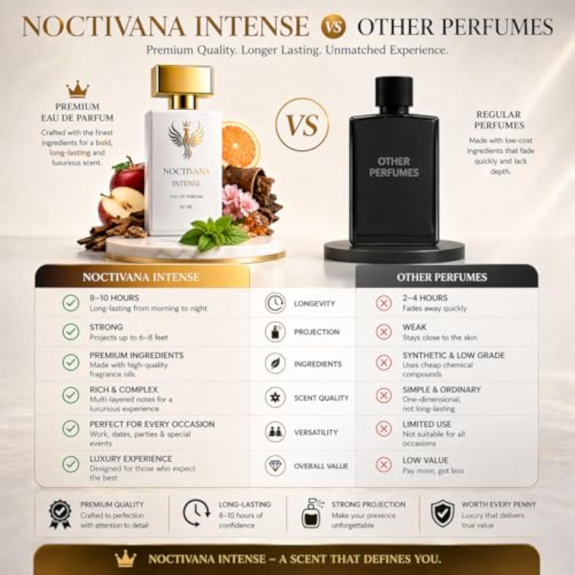 Intense Long Lasting Premium Perfume for Men, Luxury EDP
