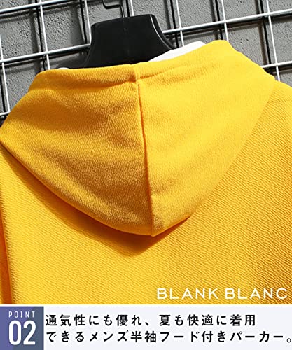[ BLANK BLANC ] [ ブランクブラン ] パーカー 半袖 ジップ