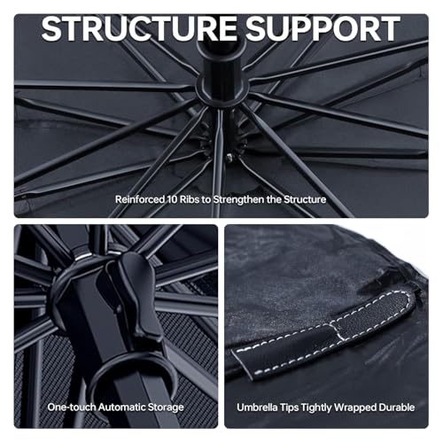 Image of Foldable Car Windshield Sun Shade Umbrella for Front Glass UV Protection Car Sunshade Reflective Interior Cooling Shade for Cars Hatchbacks Summer Car Accessories Portable Design