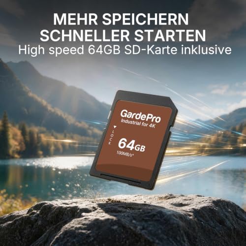 GardePro E8 2.0 Pro 4K Wildkamera WLAN, 7800mAh Akku, 64GB SD Karte – Ansicht 3