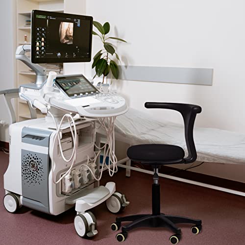 Limkomes Adjustable Saddle Stool With Backrest, Medical Dental Saddle Stool Dentist Ergonomic Office Chair With 36Cm/14.1” Swive Lift Chair Pu Leather Super Soft Cushion #TOP5