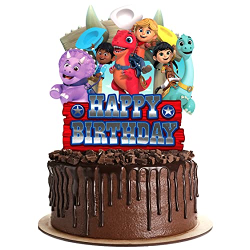 Treasures Gifted Dino Ranch Cake Topper - Cake Decorations - Dessert Topper - Birthday Decorations - Birthday Party Supplies