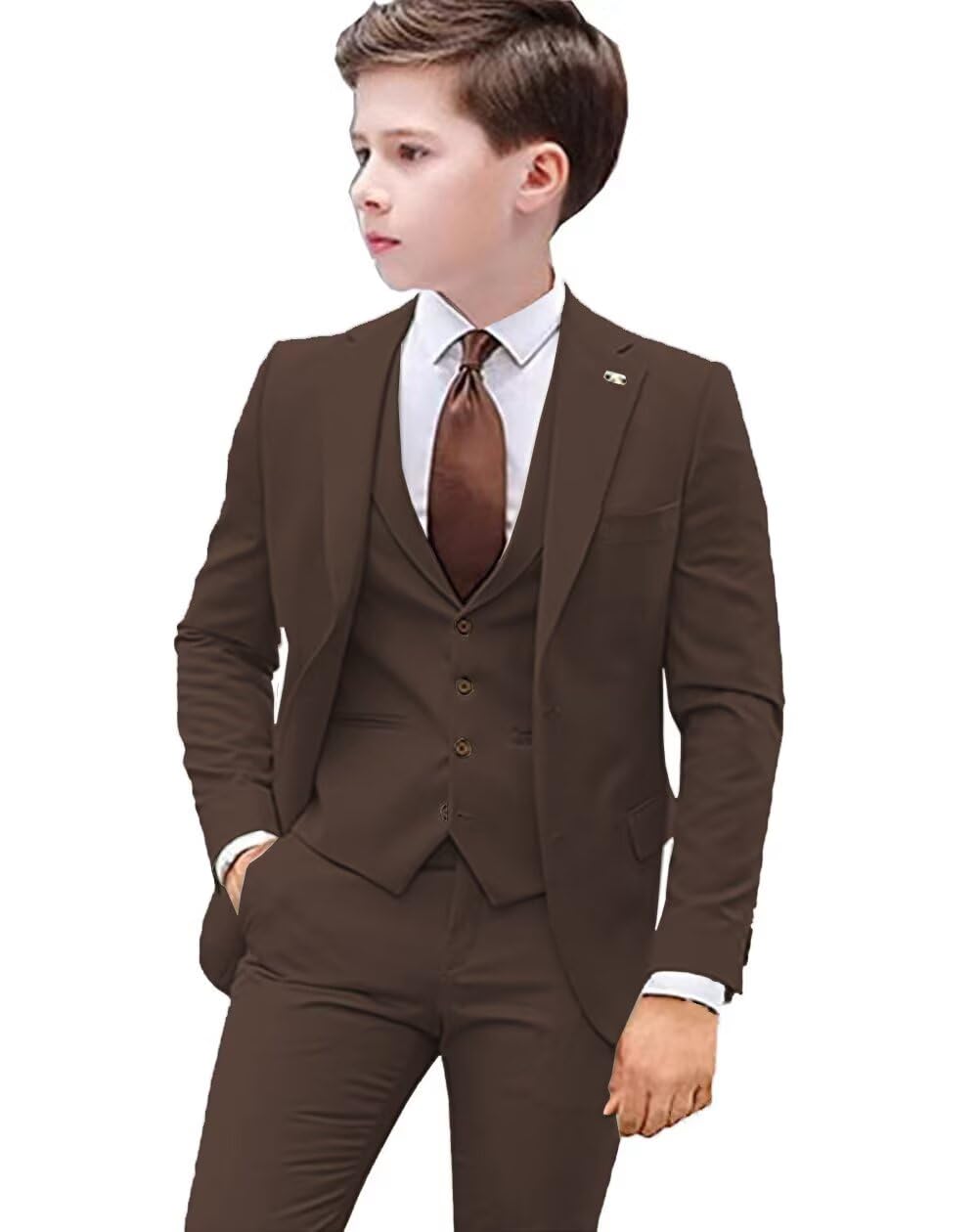 Boys Suit 3 Piece Kids Tuxedo Suit Toddler Suit for Boys Formal Wedding Suit Blazer Vest Pants