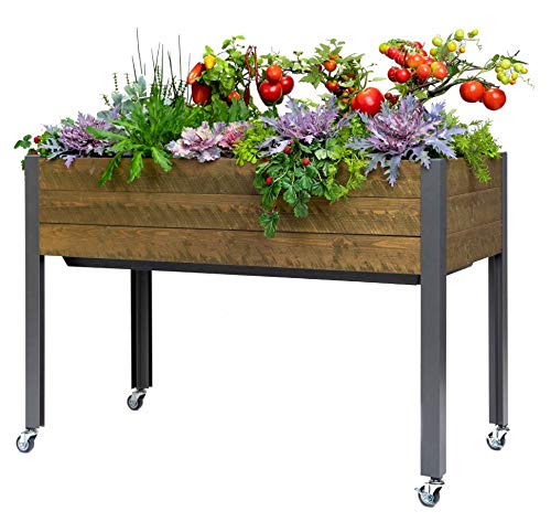 CedarCraft Self-Watering Elevated Spruce Planter (21" x 47" x 32"H) - The Flexibility