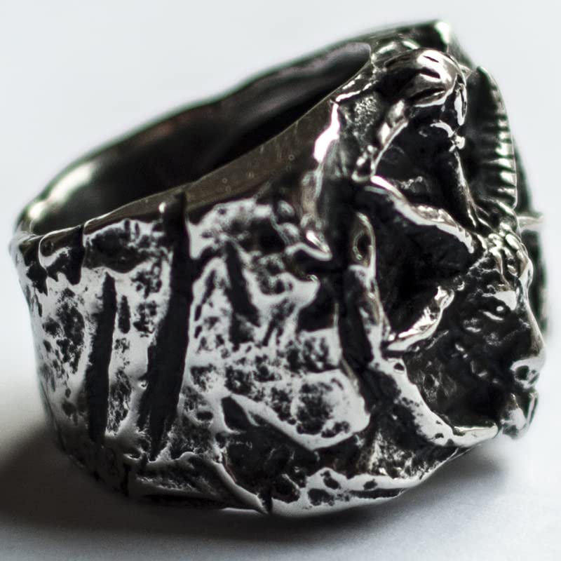 Image of Death Skull Ring for Men Stainless Steel Jewelry Biker Rings Scary Death Ring Skull for Gifts