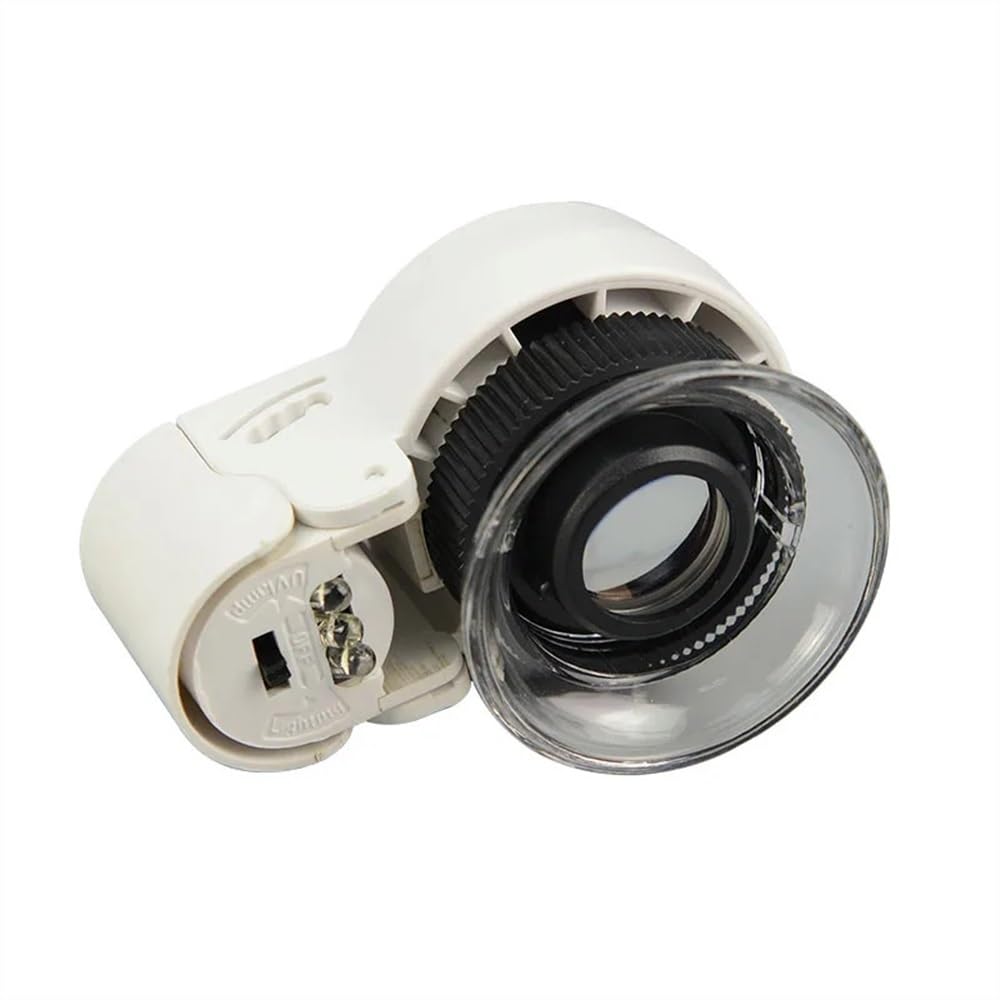 Kit d'accessoires pour microscope et loupe cylindrique 45X éclairée pour timbres