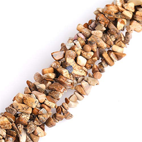 Image of 5-8mm Picture Jasper Chips Natural Chip Stone Beads for Jewelry Making