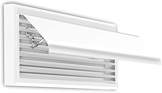 FhonLee Adjustable Air-Conditioning Air Deflector, Air Conditioning Air Outlet Anti-Direct Blowing Baffle Wind Guide Cover for Home/Office/Office Buildings (White - 15.75 x 7.88 Inch)