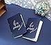 Vow Books, Navy Blue Vow Books for Wedding, His and Her Wedding Vows Booklet, Set of 2, US-AKI-017 (Navy Blue)