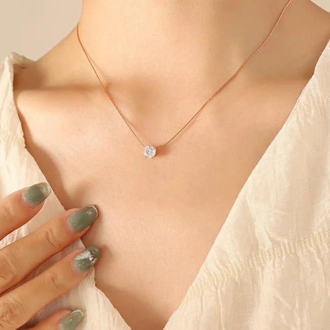Image of Necklace Set For Women Stylish | Anti Tarnish Waterproof Stainless Steel Chain Pendant Necklaces Jewelry for Love | Gold Plated Jewellery Accessories for Woman & Girls | Birthday Gift for Wife & Girlfriend