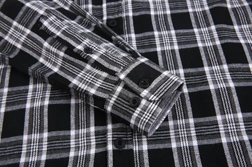 Alex Vando Mens Button Down Shirts Regular Fit Long Sleeve Casual Plaid Flannel Shirt