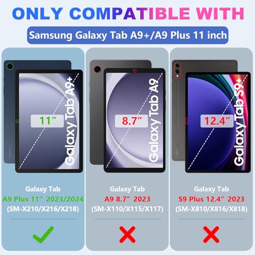 Étui pour Tab A9 Plus violet en finitions premium coque antichoc