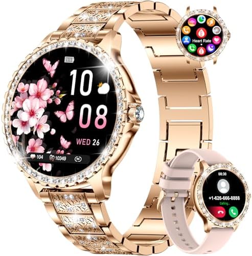Smart Watch for Women Make/Answer Call, 1.32" Diamonds Ladies Sma...