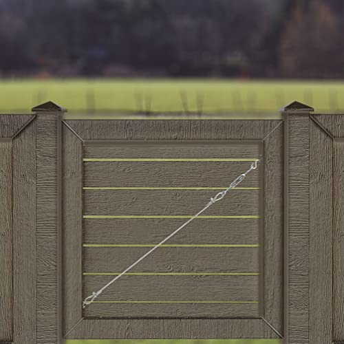 Image of Anti-Sag Gate Kits for Wooden Fence, Steel in Zinc, Anti-Sagging Gate Support Cable Kit Hardware, Gate Sag Frame Kit Hardware for Wooden Fence, Wood Gate Door Repair Kit for Outdoor, 1 Pack