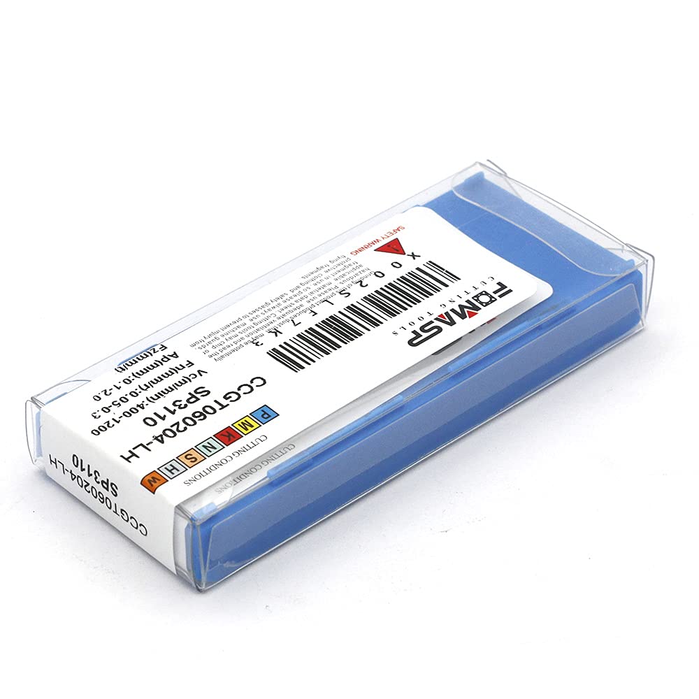 Carbide Inserts for Aluminum CCGT21.51 / CCGT060204-LH for Turning Cutting Tools Finishing Cutting,10 Pcs