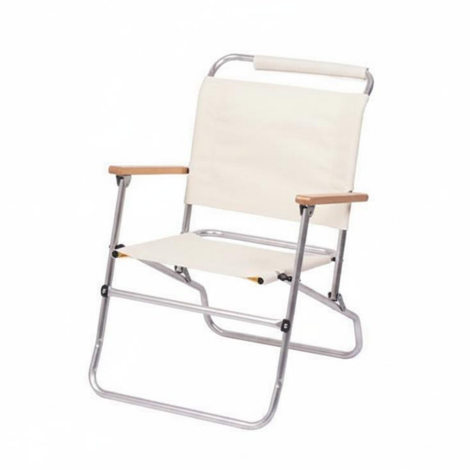 Siège pêche pliant blanc cassé et chaise de plage rayée