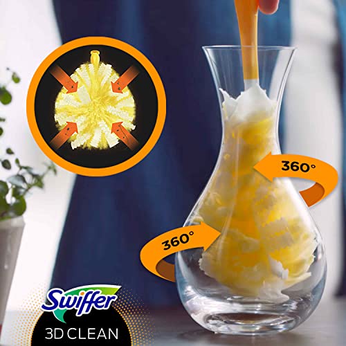 Swiffer Staubmagnet XXL Kit Mit 1 Griff Und 1 3D Staubmagnet Tuch, Nimmt 3X Mehr Staub Und Haare Auf Als Herkömmliche Staubmagneten Und Schließt Sie EIN (Packung mit 2) – Bild 3