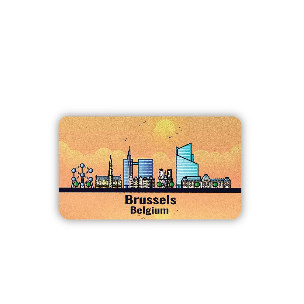 BIRD'S MIND Brussels City Belgium Wooden Printed Fridge Magnet for Home Decors Refrigerator Door Kitchen & Office Door Decors Travel Souvenir (L X H 3 X 1.8 Inch)-image-38