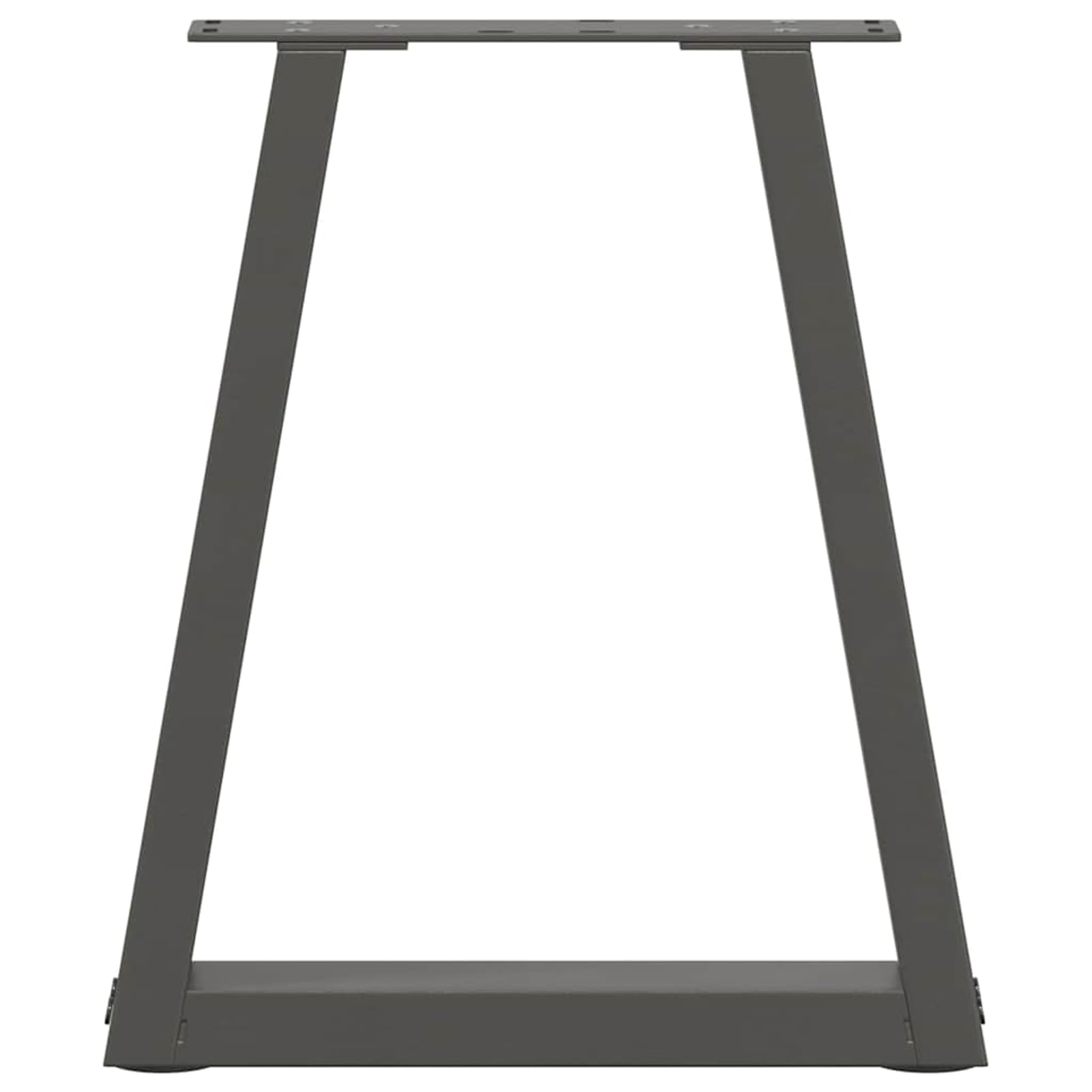 Nogi do stolika kawowego w kształcie litery V, 2 sztuki, 38 x (42 – 43,3) cm, antracytowe, ze stali malowanej proszkowo – z poziomowaniem z tworzywa sztucznego, odpowiednie do stolika kawowego