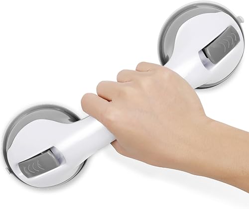 Miniatura 7 de Mango de ducha, 1 paquete de barras de agarre para bañeras y duchas, barras de agarre de 12 pulgadas para baño con ventosa de sujeción fuerte, barra