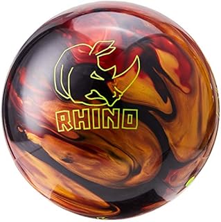 Brunswick Rhino Bowling Ball, Red/Black/Gold, 12 lb