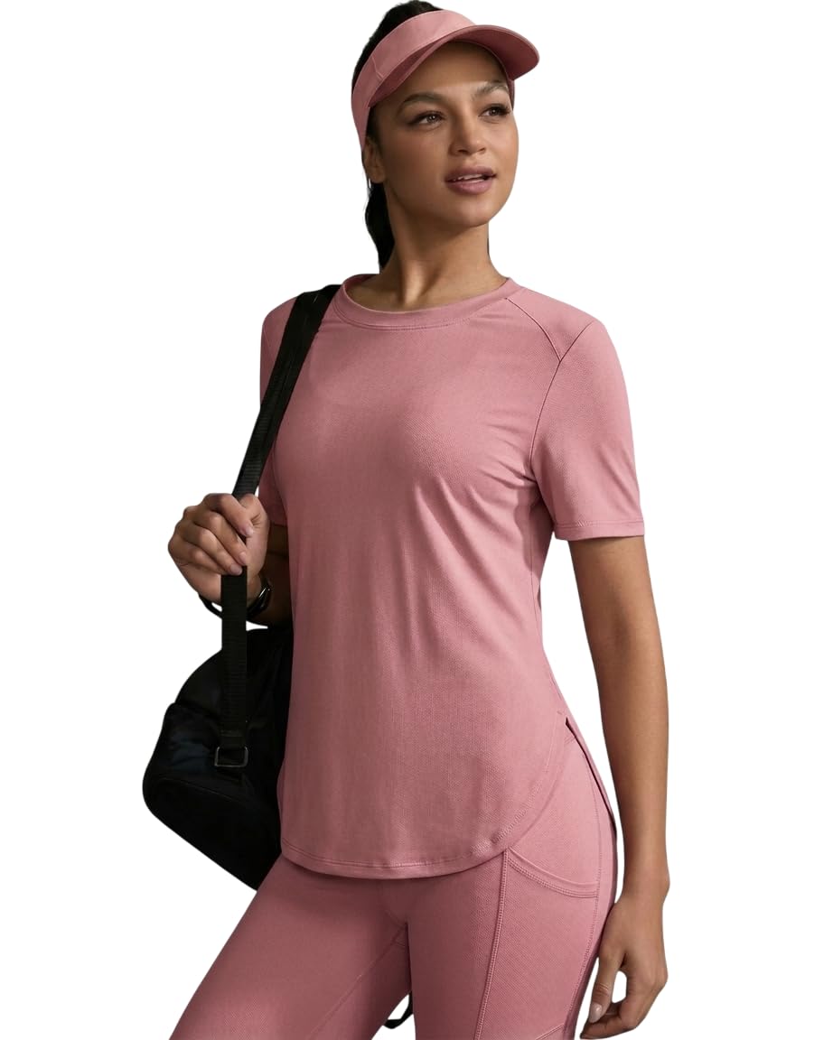 Celary Woman's Activewear Gym T-Shirt|Korean Gym Workout T-Shirt|Lightweight Breathable Workout Gym Top|Breathable Round Neck T Shirts for Training, Running, Gym, Yoga, Badminton, Pickleball-picture-19