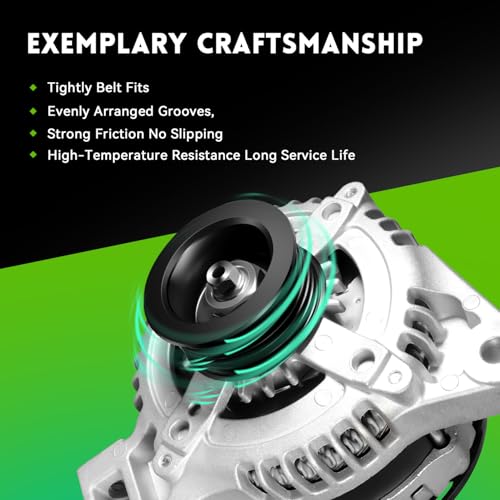 Image of 155A New Alternator 3.6L Compatible with Chevy 2008-2017 Equinox, 08-12 Malibu, 13-17 GMC Terrain, 08-09 Pontiac Torrent Saturn Aura, 07-09 Suzuki XL-7, 08-10 Vue 1042102890 11250N