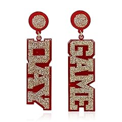 H:1pairs baseball earrings
