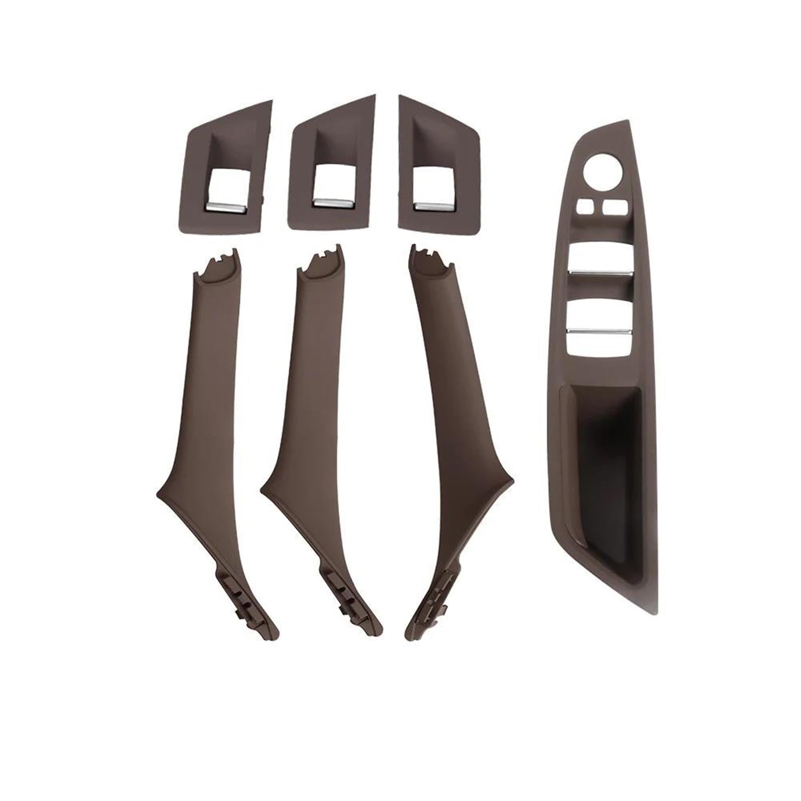NOHEEU Inner Door Handle 7pcs Car Interior Door Handle Inner Panel Decorative Cover Set for BMW 5 Series F10 F18 523 525 528
