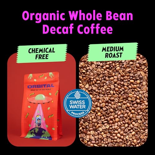 Orbital Peachy Galaxy Café en Grano Descafeinado USDA Orgánico 12oz miniatura 2