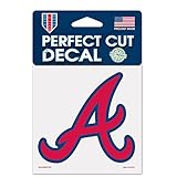 WinCraft MLB Atlanta Braves Perfect Cut Color Decal, 4" x 4"