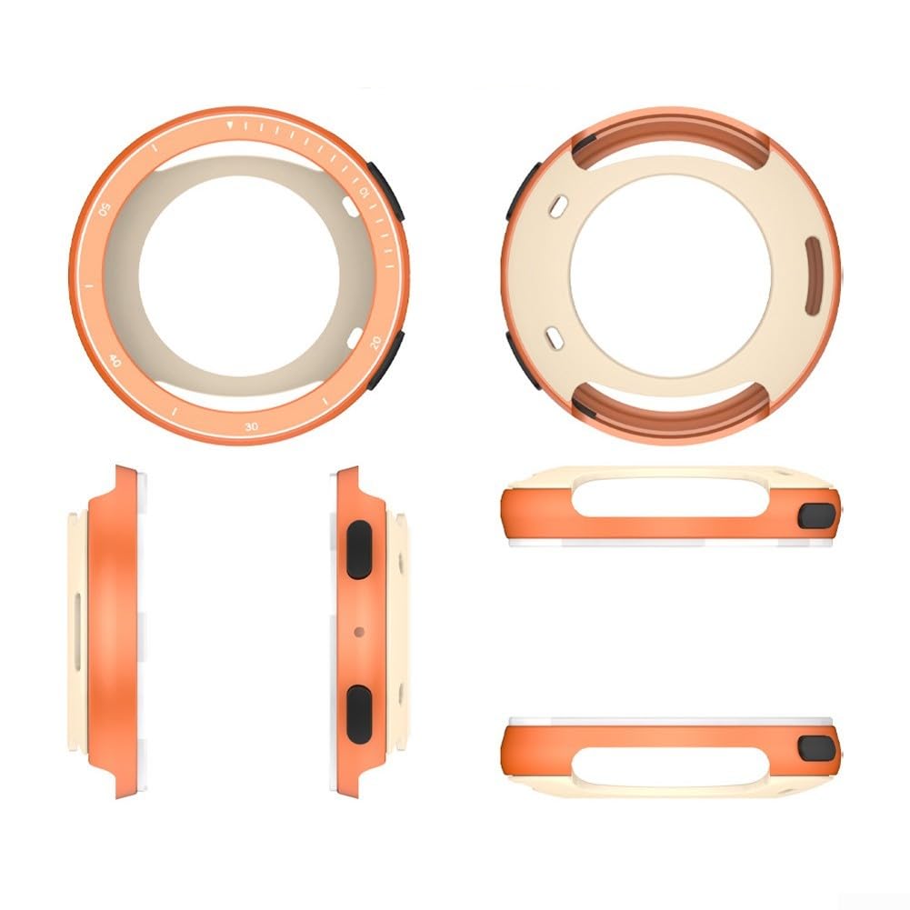 Evita arañazos en Amazfit Active 2 con esta funda naranja de acero