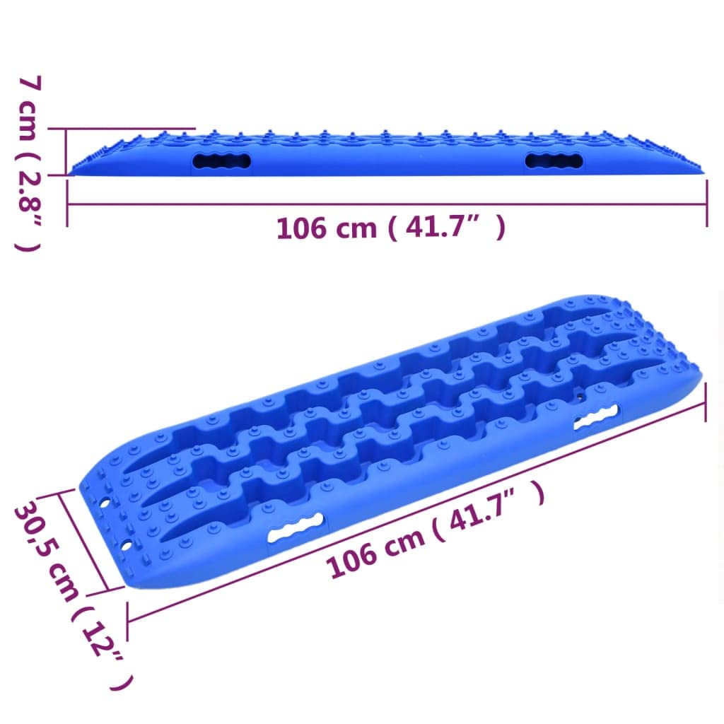 vidaXL Trapy, 2 szt., niebieskie, 106x30,5x7 cm, nylon, trap off road, trap samochodowy, trap terenowy, trapy off road, off road trapy, trap pod koła