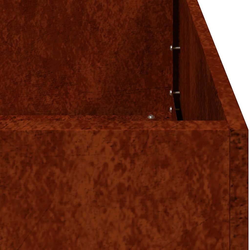 vidaXL Pflanzkübel Rostig 360x80x40 cm Wetterfester Stahl
