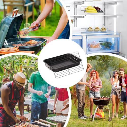 Plato de asar antiadherente grande para horno y barbacoa 7