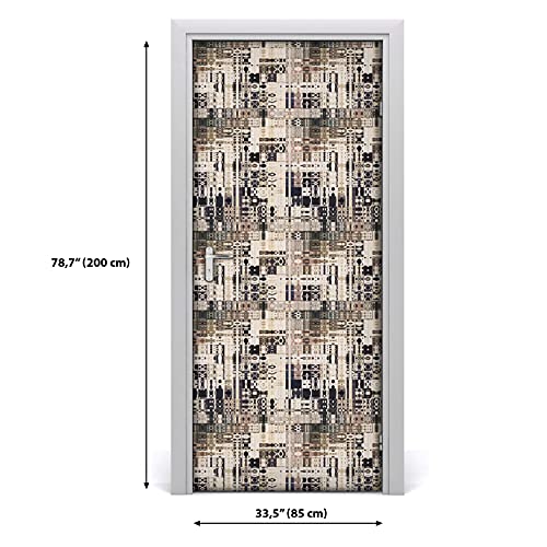 Papier peint sur la porte masquant imperfections sticker mural imperméable 85x200
