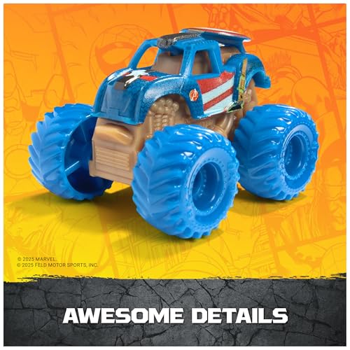 Monster Jam Marvel Coffret De 5 Mini Monster Trucks Officiels À Collectionner À 'échelle 1:87 Jouets Surprises Pour Garçons Et Filles À Partir De - vue 6